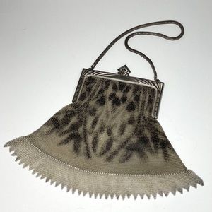 Vintage Mesh Whiting and Davis Chainmail Knit Chain Evening Bag Purse Antique